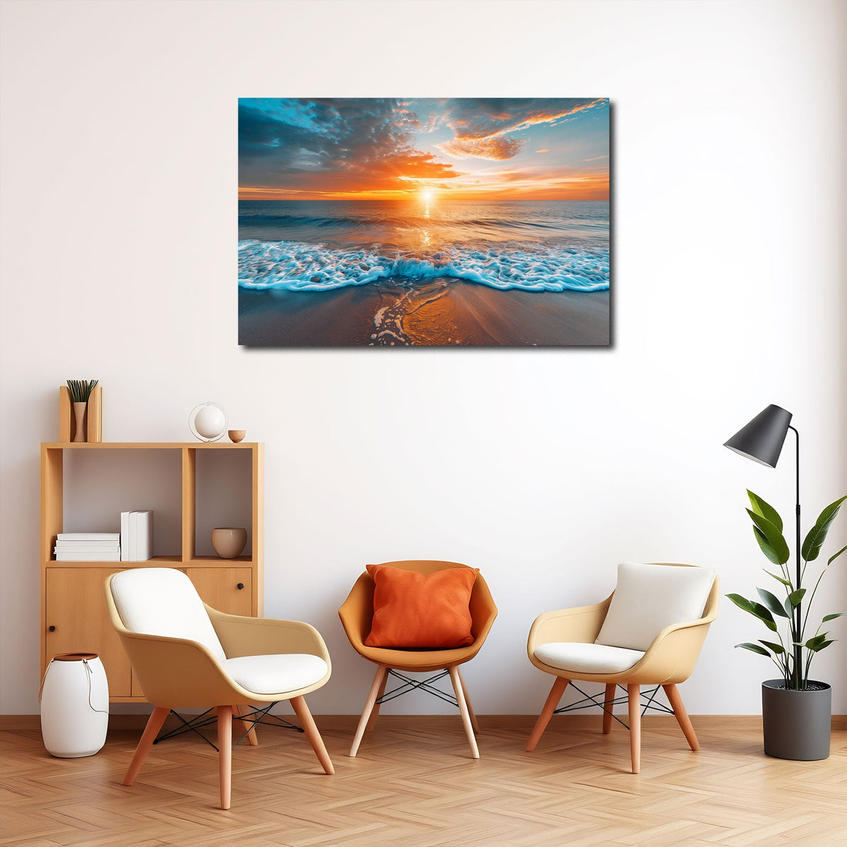 Ozean mit Brandung als Wandbild im Schlafzimmer
