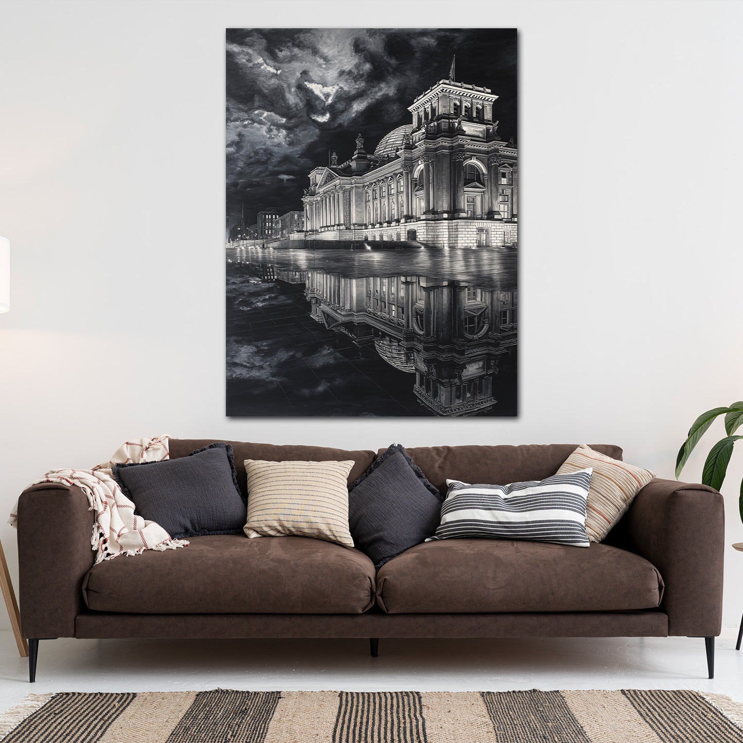 Spiegelung Berlin Reichstag historische Architektur Wandbild