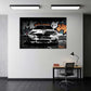 Sportwagen BMW mit Graffiti Hintergrund Wandbild