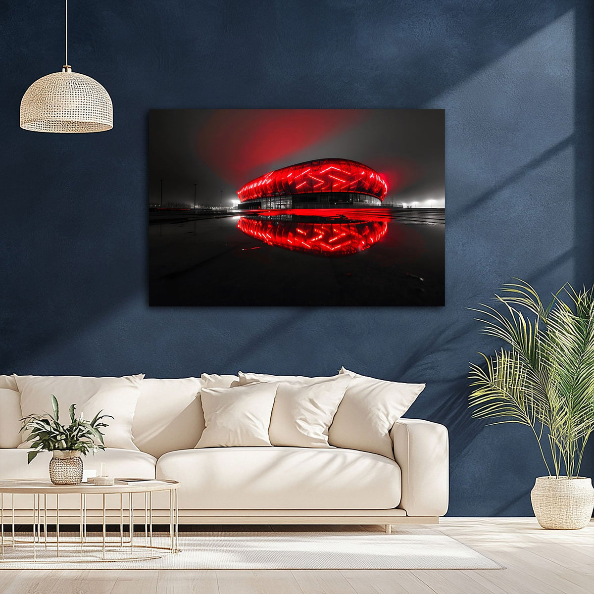 Modernes Architektur Wandbild im Querformat im Wohnraum