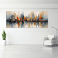 Stadt Panorama Hochhäuser Farbenspiel Spiegelung abstrakt Wandbild