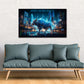 Stier Investment Geld Skyline Trading money never sleeps Wandbild