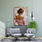 Stilvolle Frau von hinten mit Hochsteckfrisur modern Wandbild