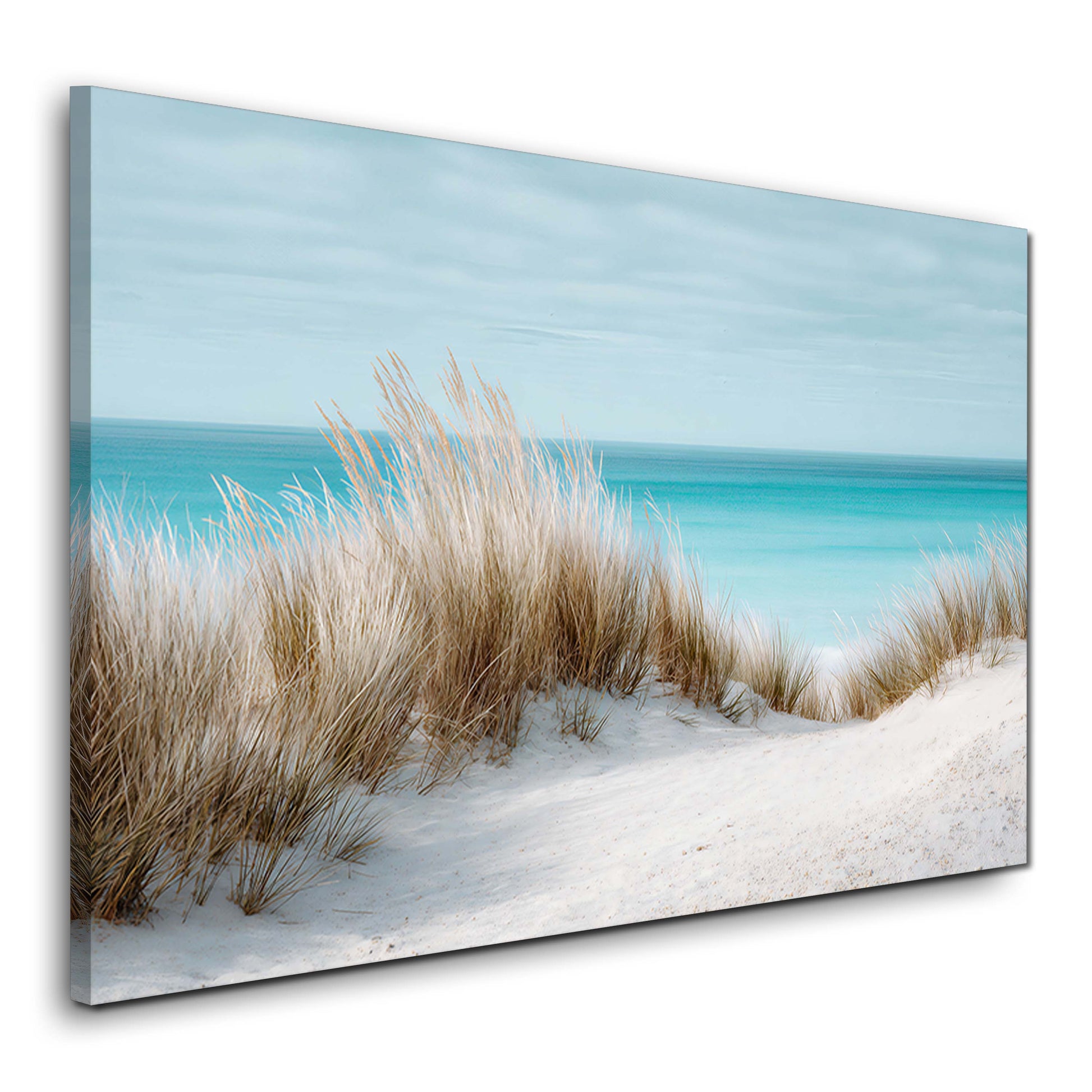 Strandgras und türkises Meer Wandbild - Mockup 1