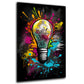 Street Art Lichtidee mit moderner Farbexplosion Wandbild
