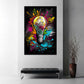 Street Art Lichtidee mit moderner Farbexplosion Wandbild