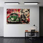 Street Art VW Oldtimer vor mexikanischer Wand mit Ikonen Wandbild