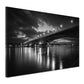 Theodor-Heuss-Brücke Mainz Sonnenuntergang schwarz weiß Wandbild