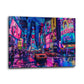Times Square im Regen Neon Graffiti Wandbild