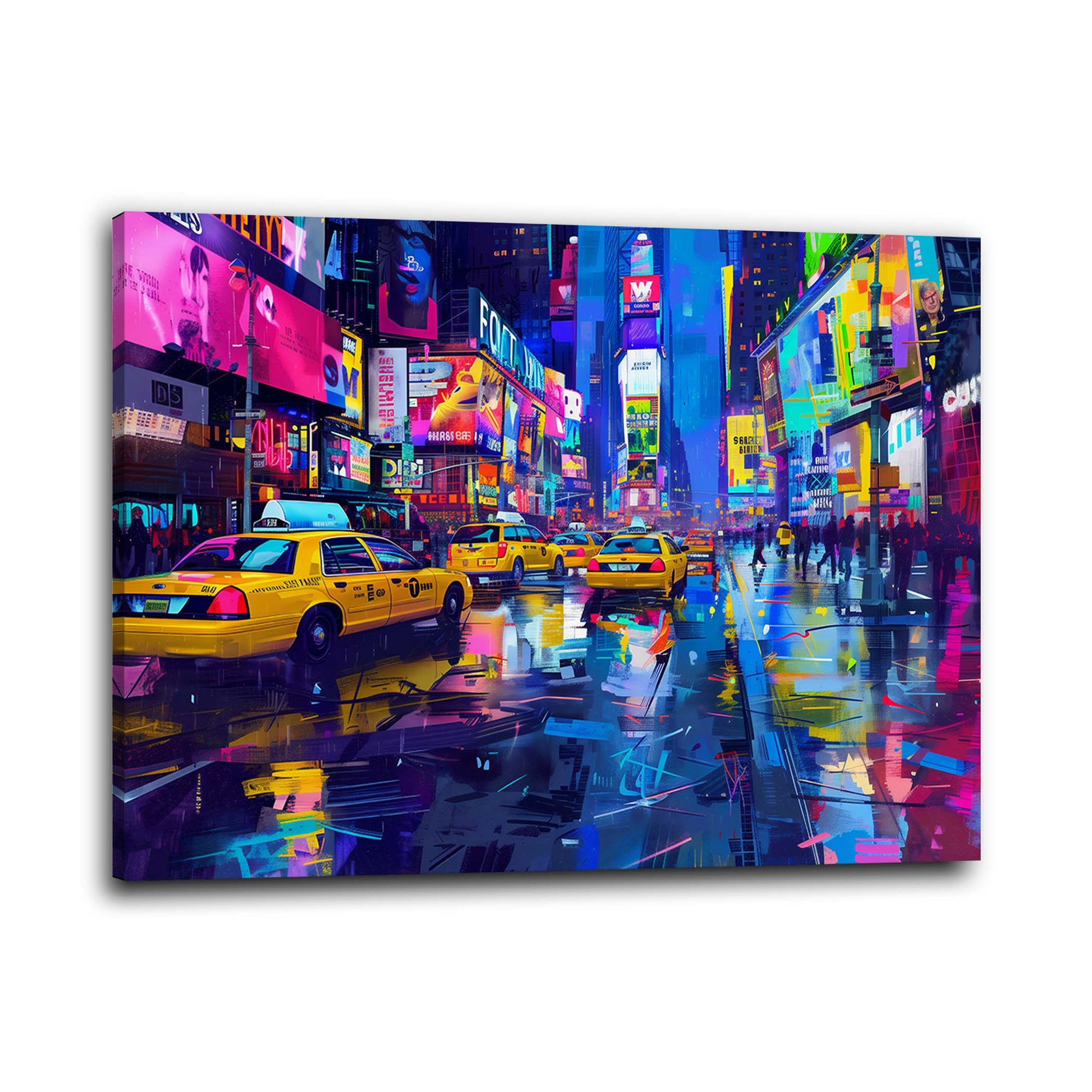 Times Square New York Neon Graffiti Wandbild