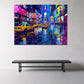 Times Square New York Neon Graffiti Wandbild