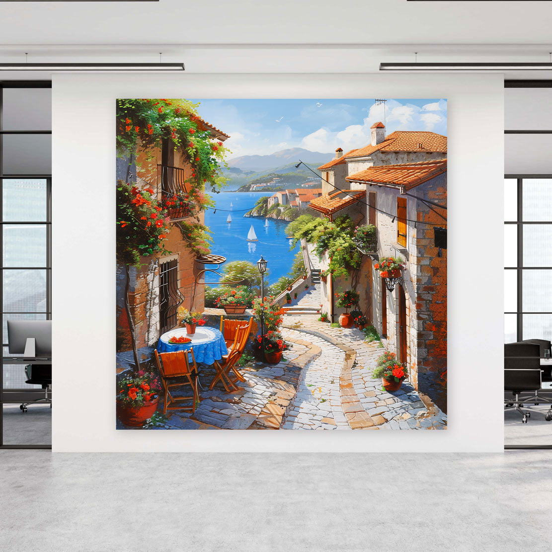Toskanische Küstenstadt Meer Italien Wandbild