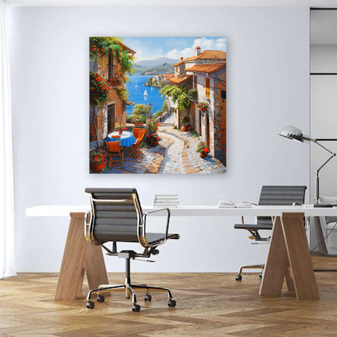 Toskanische Küstenstadt Meer Italien Wandbild