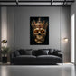 Totenkopf brennend expressiv in Ölmalerei Wandbild