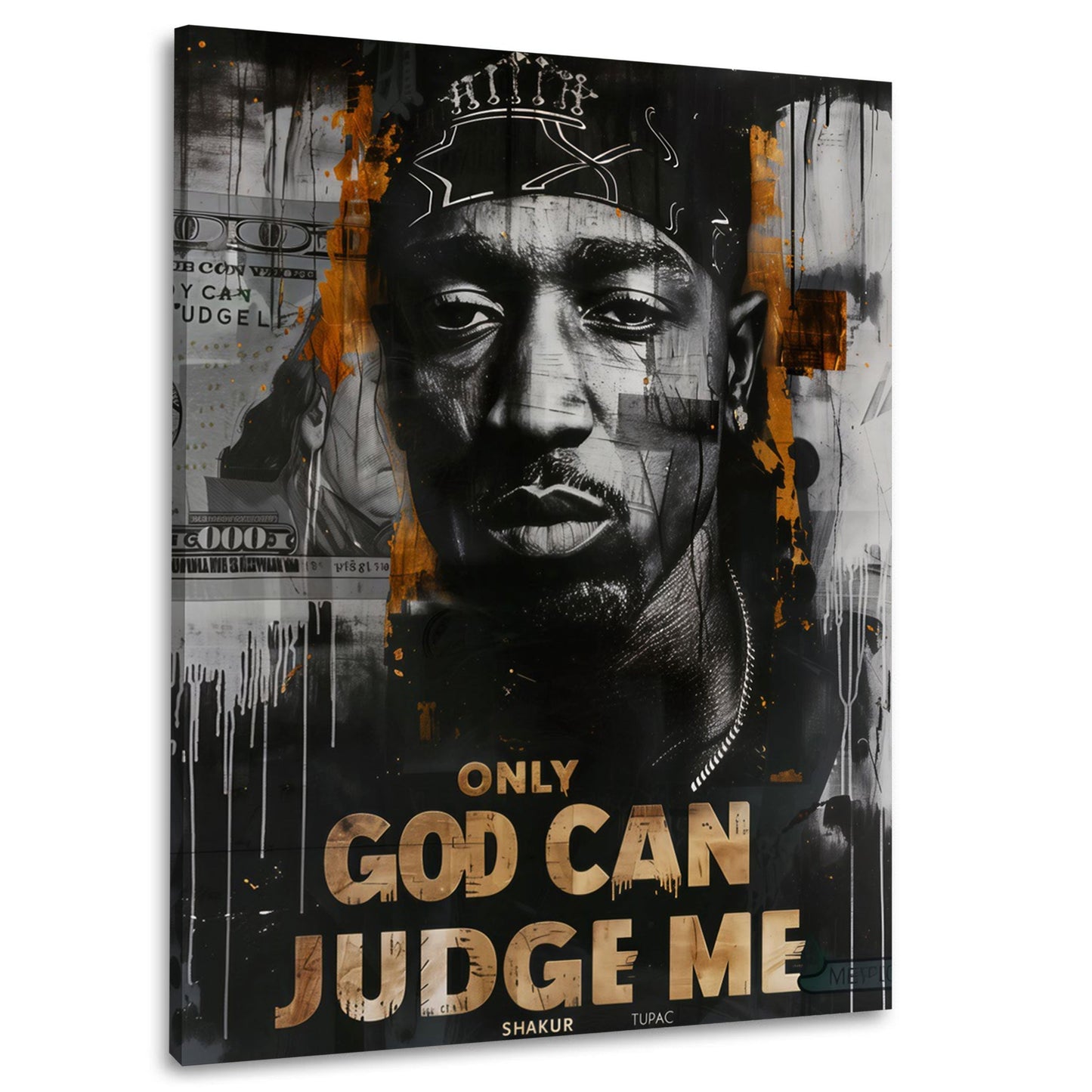 Tupac legendäres Porträt Only God Can Judge Me Wandbild