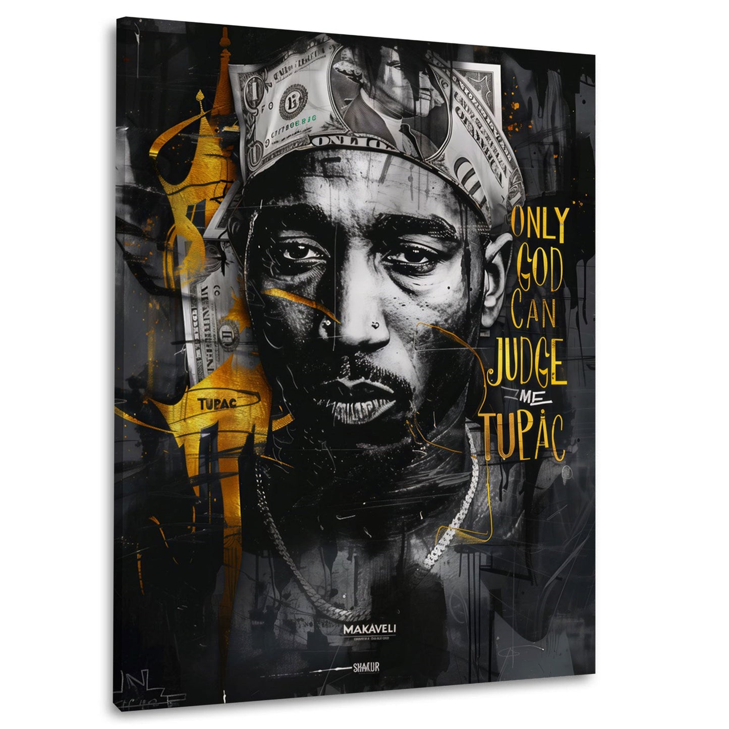 Tupac Only God Can Judge Me ikonisches Porträt Wandbild