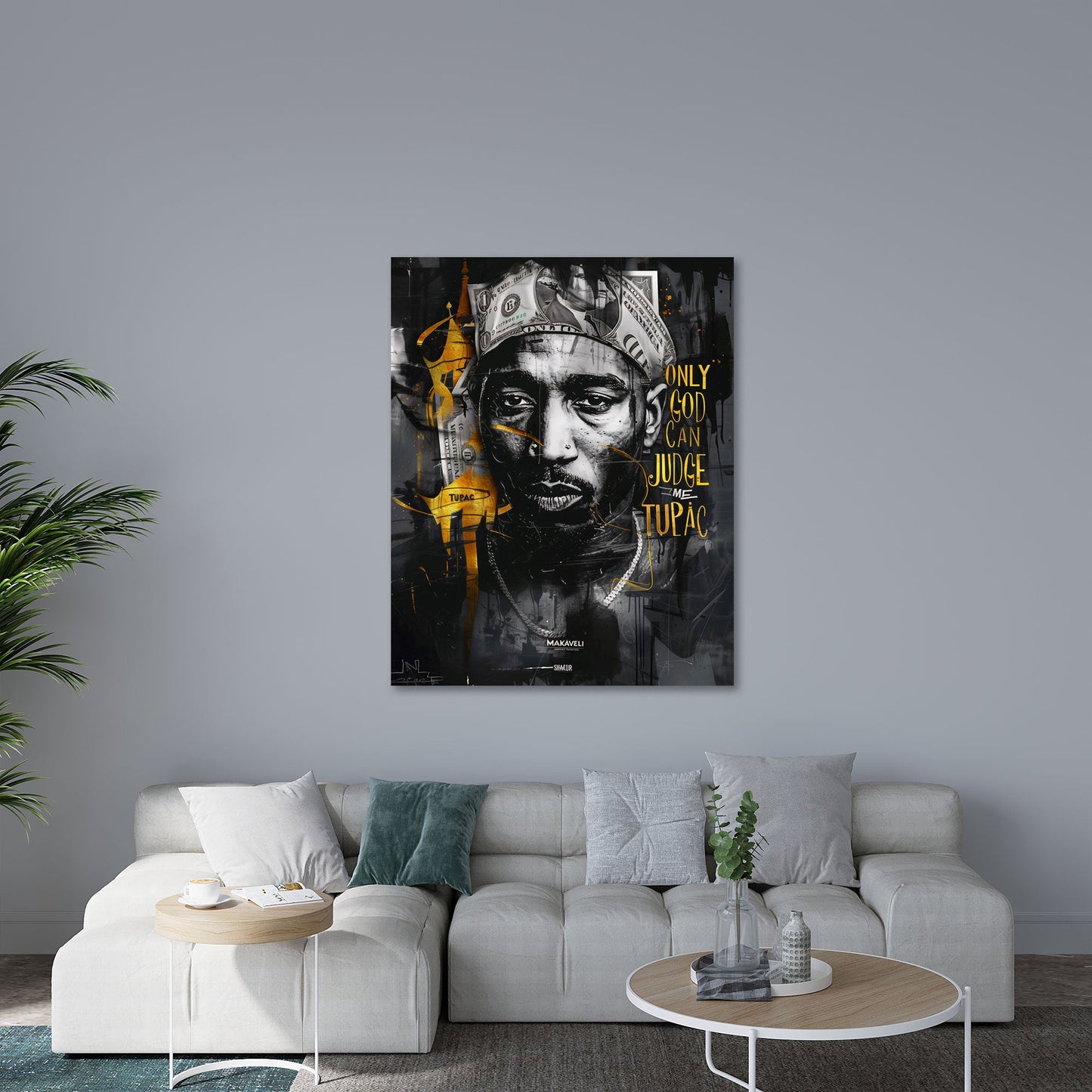 Tupac Only God Can Judge Me ikonisches Porträt Wandbild