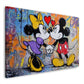 Verliebtes Maus Paar in Pop Art mit Herzen Wandbild