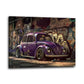 Vintage Auto Graffiti Szene mit Retro VW Käfer Wandbild