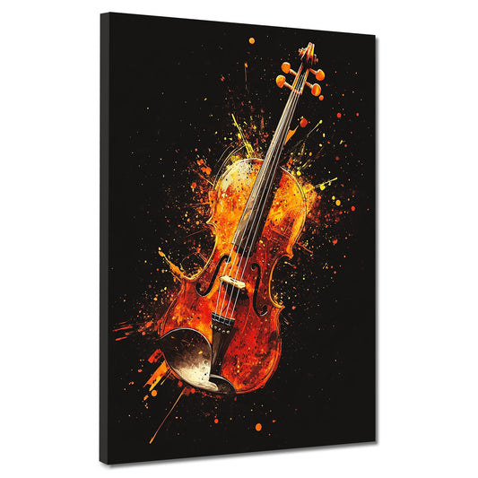 Violine Explosion Dynamik Wandbild