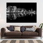 Wahrzeichen Bremen moderne Skyline schwarz weiß Wandbild