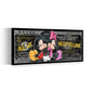 100 Dollar Minnie und Mickey, Comic Wandbild Kunstwerk