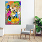 Wandbild Kunstwerk King Mickey Love Is All, Comic