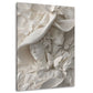 Weibliche Skulptur mit Hut Schmetterlinge abstrakt Relief Wandbild