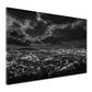 Wiesbaden Skyline schwarz weiß bei Nacht Stadtlichter Wandbild