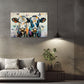 Buntes Kuh-Wandbild im Esszimmer