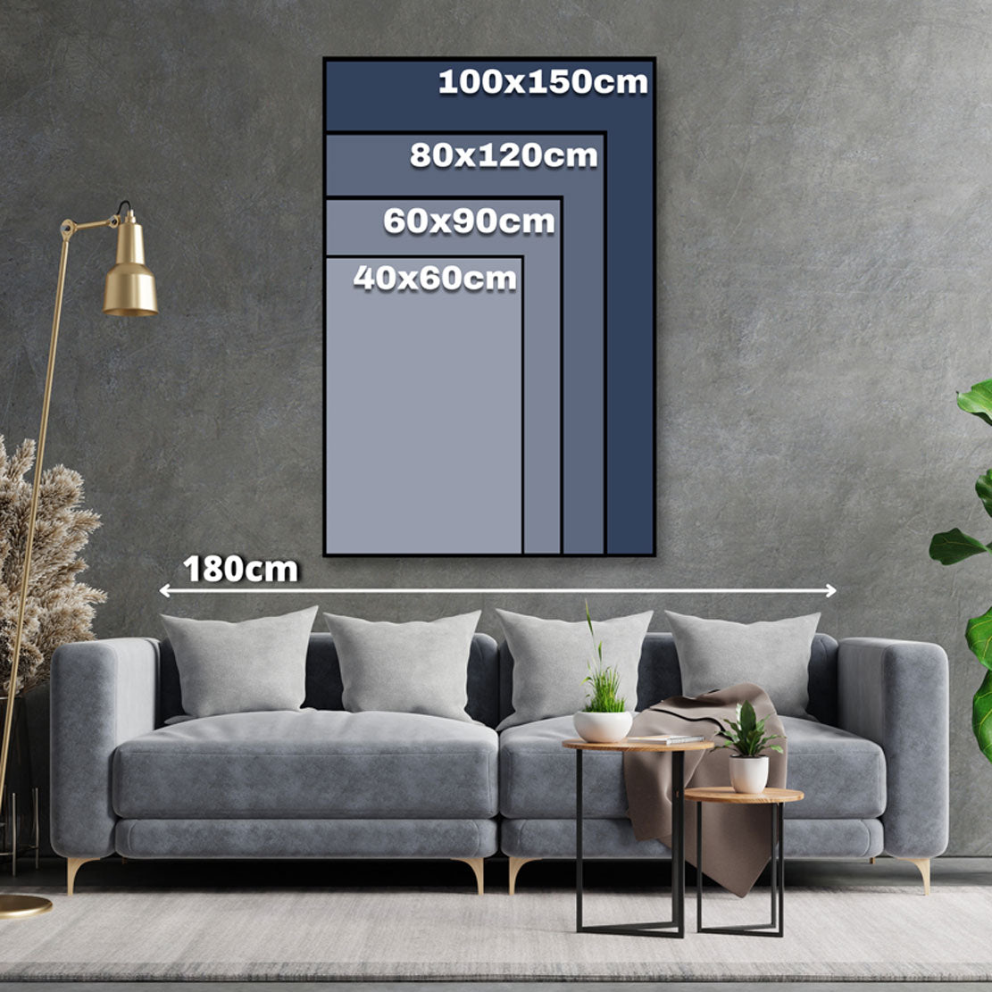 Wandbild Kunstwerk Buddha meditativ schwarz weiß