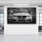 Sportwagen M4 Abstract schwarz weiß Wandbild Kunstwerk