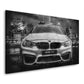 Sportwagen M4 Abstract schwarz weiß Wandbild Kunstwerk
