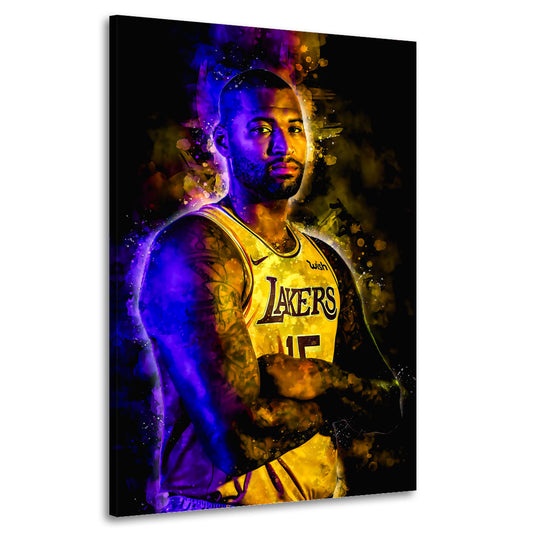 Wandbild Kunstwerk Basketball, Demarcus Cousins Abstract Style