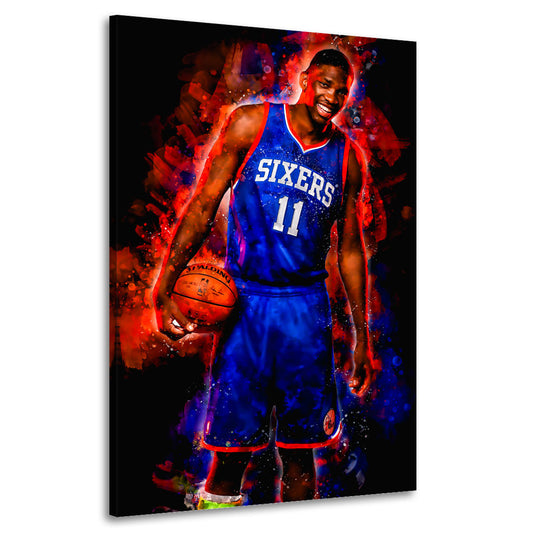 Wandbild Kunstwerk Basketball, Joel Embiid Abstract Style