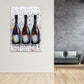 Champagner Lifestyle Pop Art Flasche Wandbild Kunstwerk