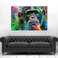 Wandbild Kunstwerk Colour Pop Art Monkey