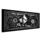 Wandbild Kunstwerk Dollar Joker Film Pop Art, schwarz weiß, Comic
