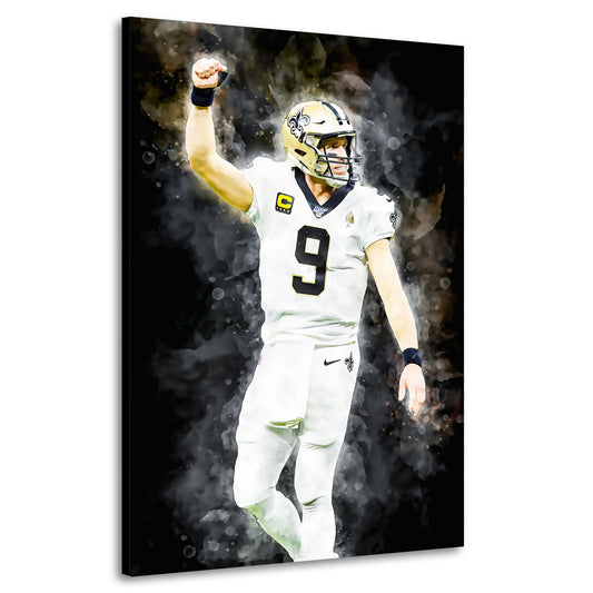 Wandbild Kunstwerk Drew Brees Footballspieler Let´s Play, NFL