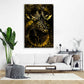 Wandbild Kunstwerk Giraffe Gold Style
