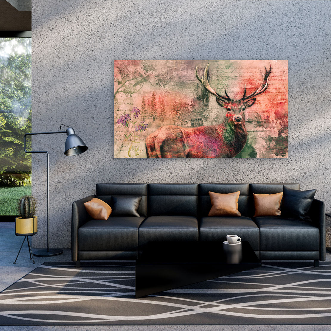 Hirsch Colour Abstrakt Wandbild Kunstwerk