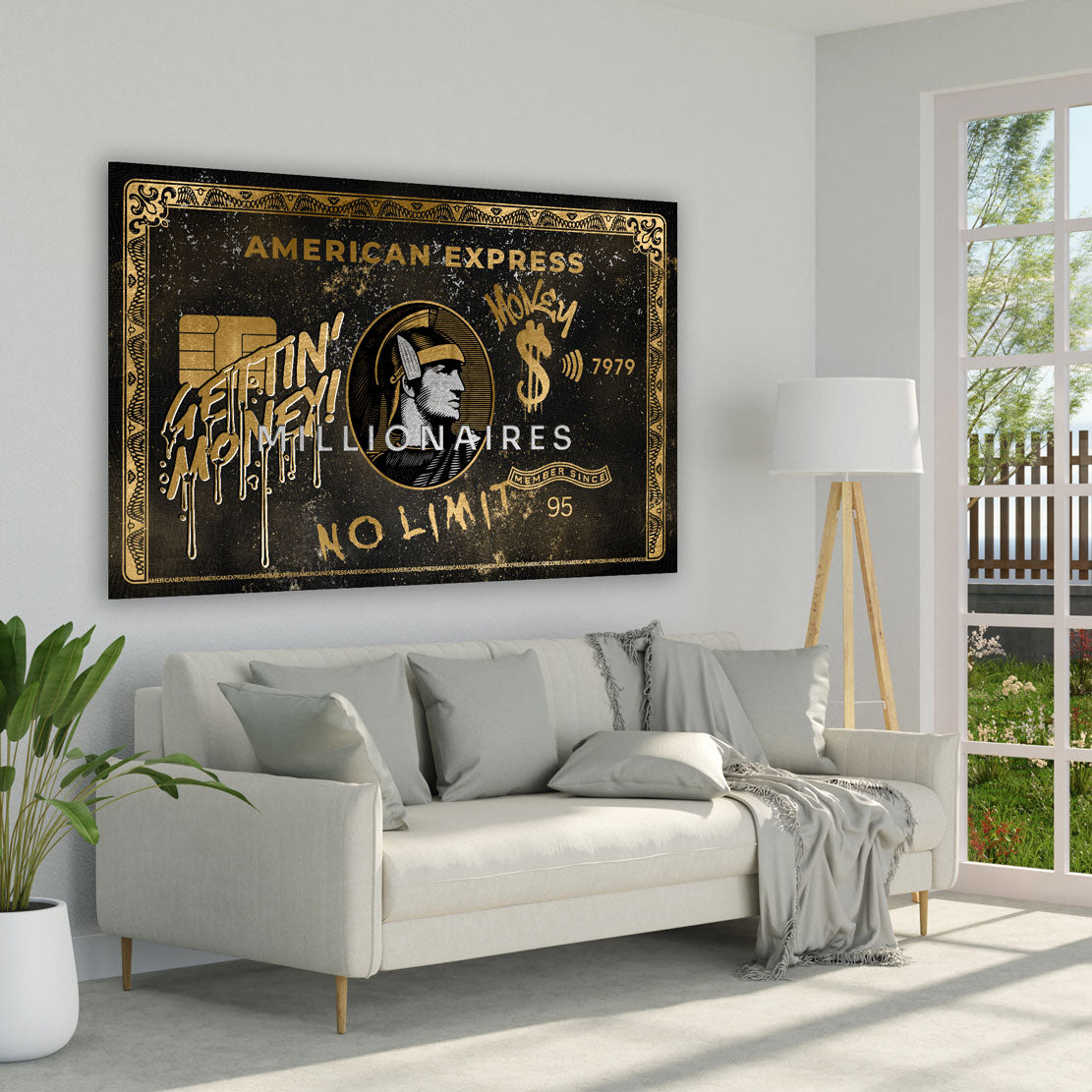 No Limit Geld, Erfolg Motivation Wandbild Kunstwerk
