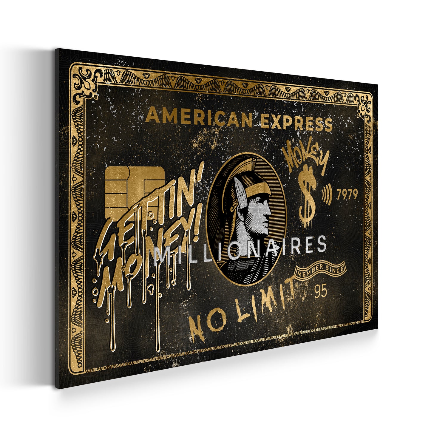 No Limit Geld, Erfolg Motivation Wandbild Kunstwerk