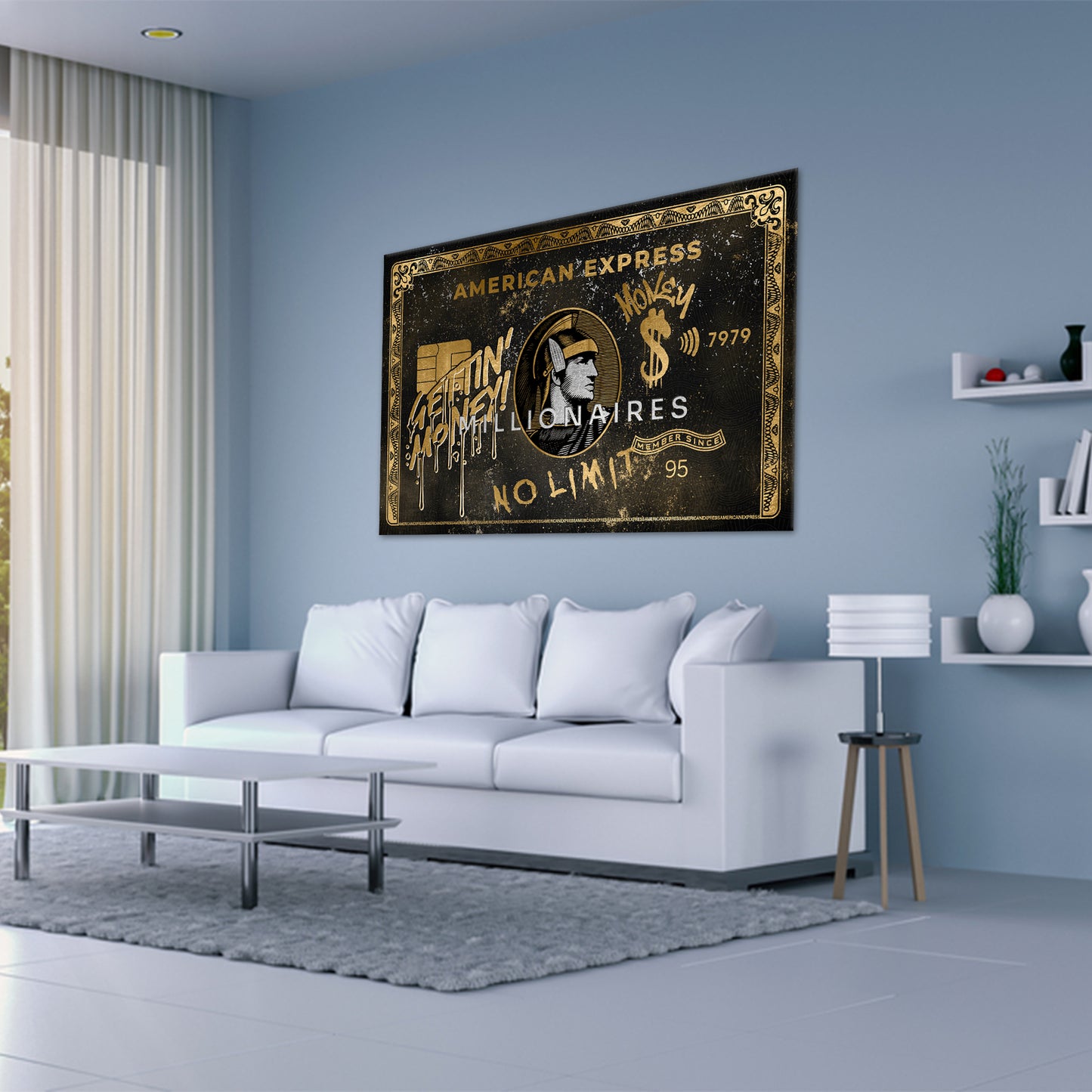 No Limit Geld, Erfolg Motivation Wandbild Kunstwerk