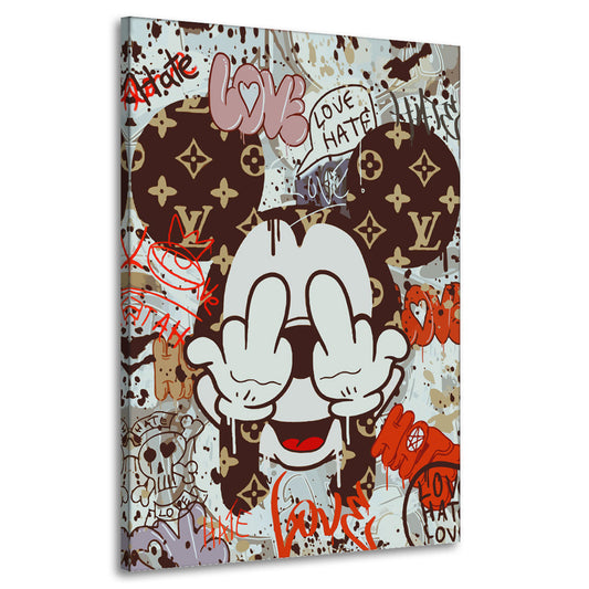 Wandbild Kunstwerk Mickey Vintage Style, Comic