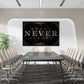 Money Never Sleeps Silver Black Style, Motivation Wandbild Kunstwerk
