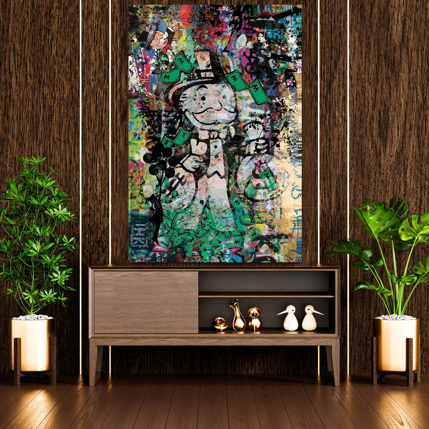 Wandbild Kunstwerk Pop Art Abstract Rich Life