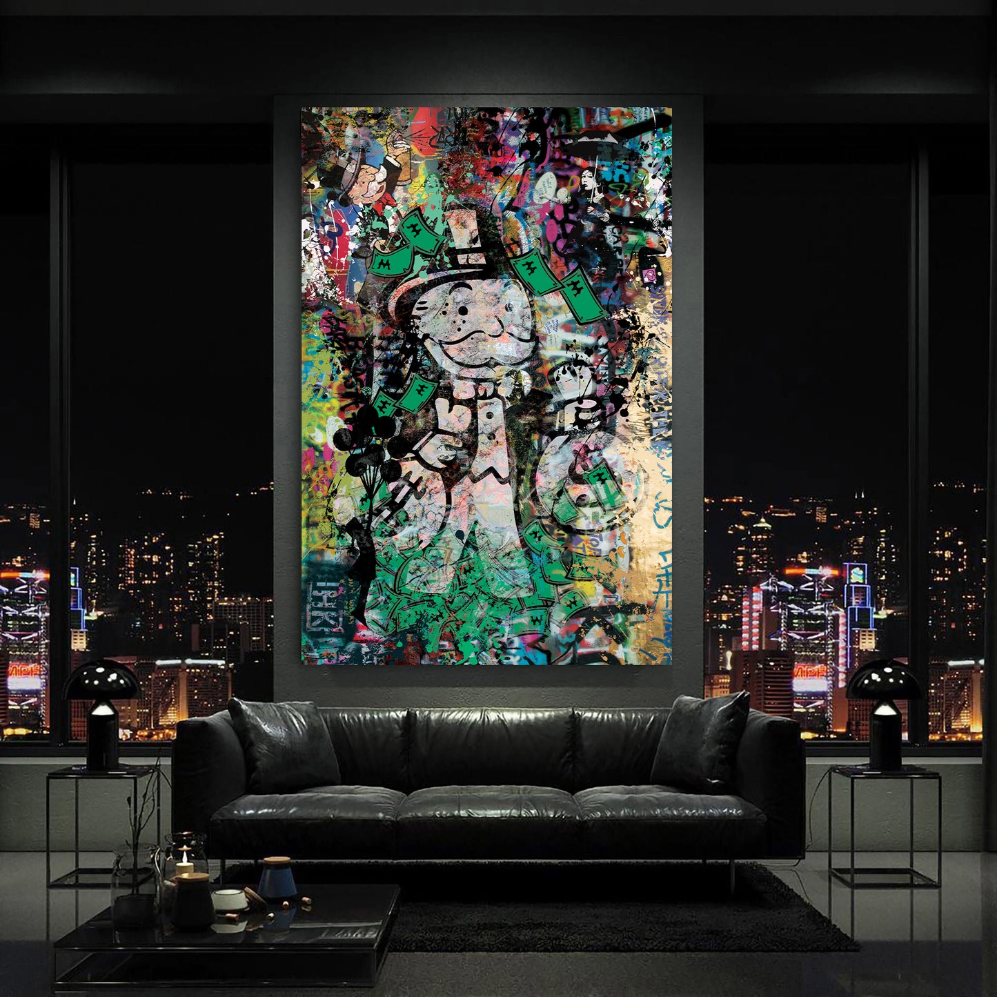 Wandbild Kunstwerk Pop Art Abstract Rich Life