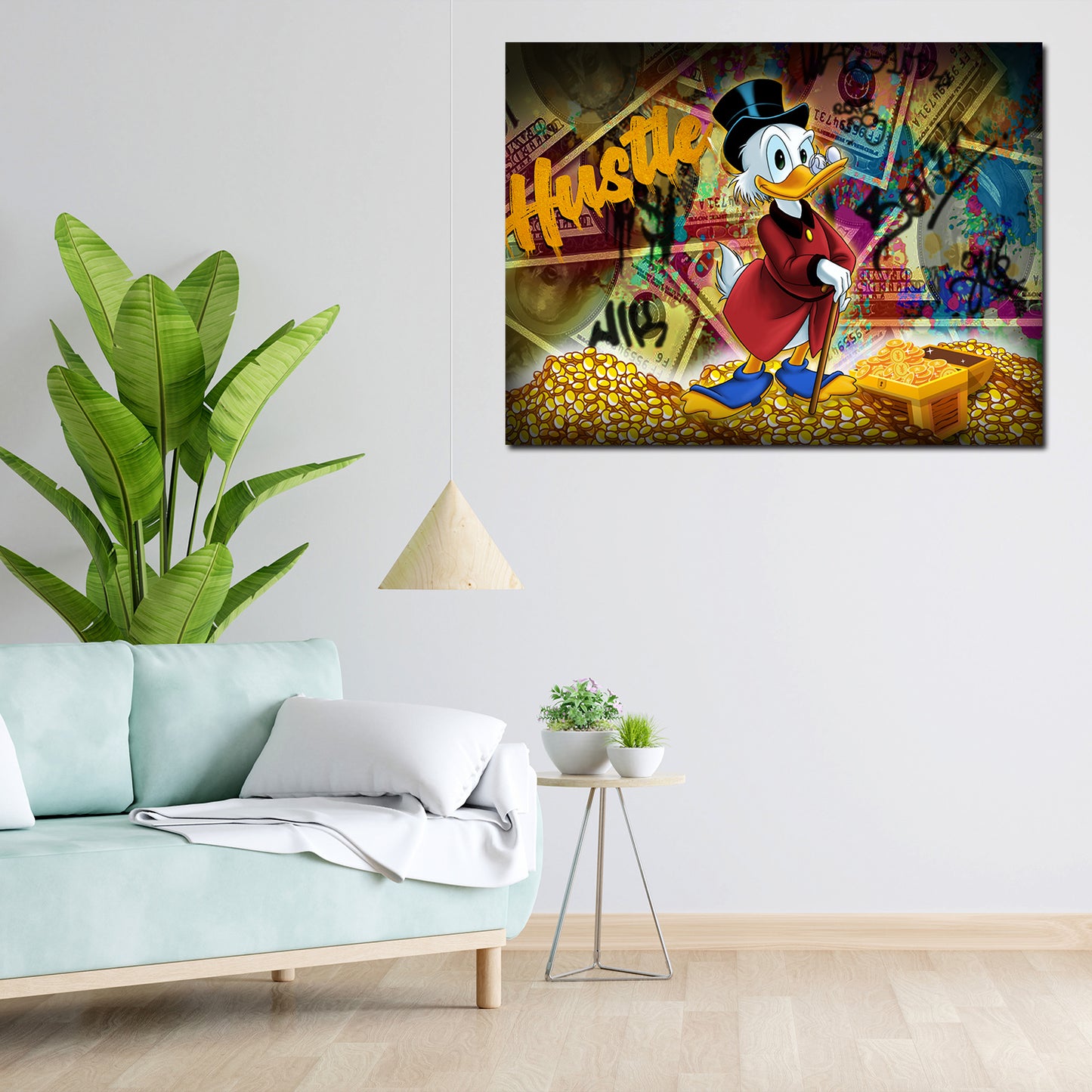 Wandbild Kunstwerk Pop Art Dagobert HUSTLE