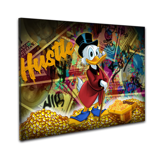 Wandbild Kunstwerk Pop Art Dagobert HUSTLE